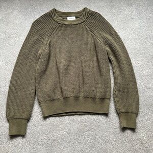 Evereve Olive Green Crew Neck Sweater